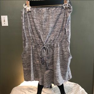 Two cotton strapless rompers.